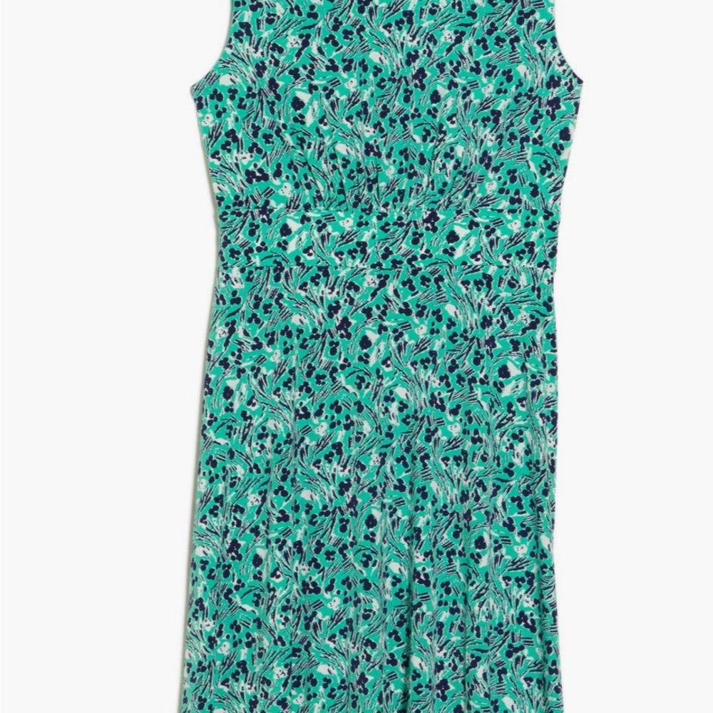 London Times Green and Blue Midi Dress